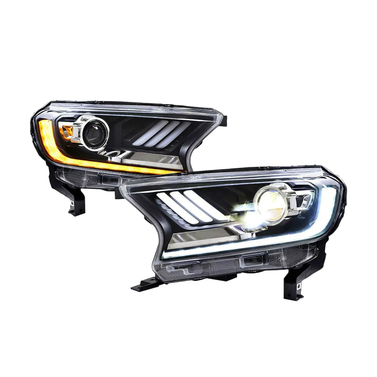 2015-2022 FORD RANGER MUSTANG STYLE SEQUENTIAL LED HEADLIGHTS