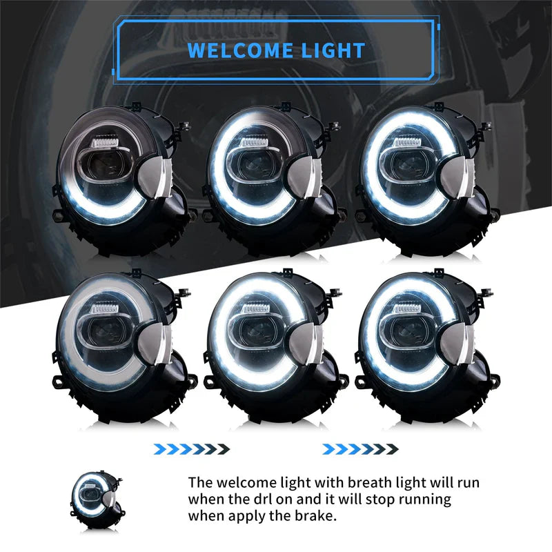 2008-2015 MINI COOPER R55 R56 R57 R58 R59 SEQUENTIAL LED HEADLIGHTS
