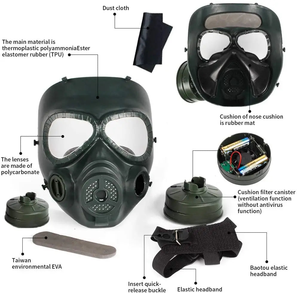Full-Face Tactical Skull Mask — Cosplay, CS Game, Halloween & Masquerade Protection Mask