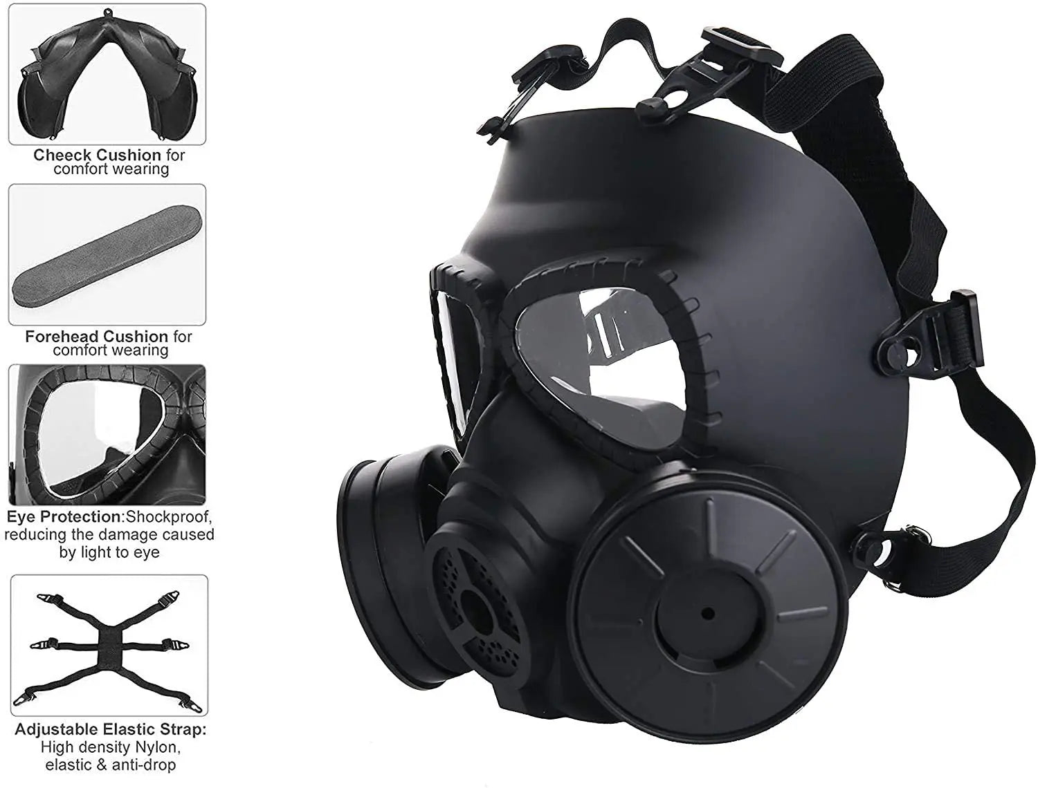 Full-Face Tactical Skull Mask — Cosplay, CS Game, Halloween & Masquerade Protection Mask
