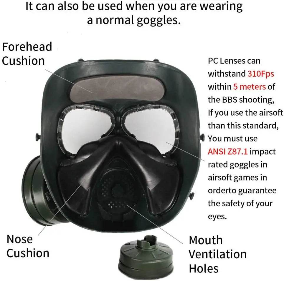 Full-Face Tactical Skull Mask — Cosplay, CS Game, Halloween & Masquerade Protection Mask