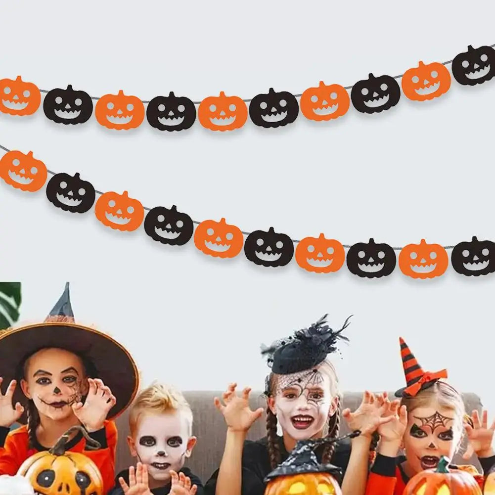 Halloween Party Decorations HAPPY HALLOWEEN Accessories Ghost Banner, Supplies Bat Party Halloween Backdrop Pumpkin, Hangin T6E9