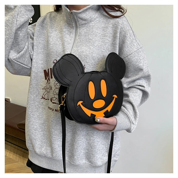 Anime Halloween Pumpkin Crossbody Bag — Cute Cartoon Oval Zipper Shoulder Bag, Perfect Gift for Fall & Cosplay