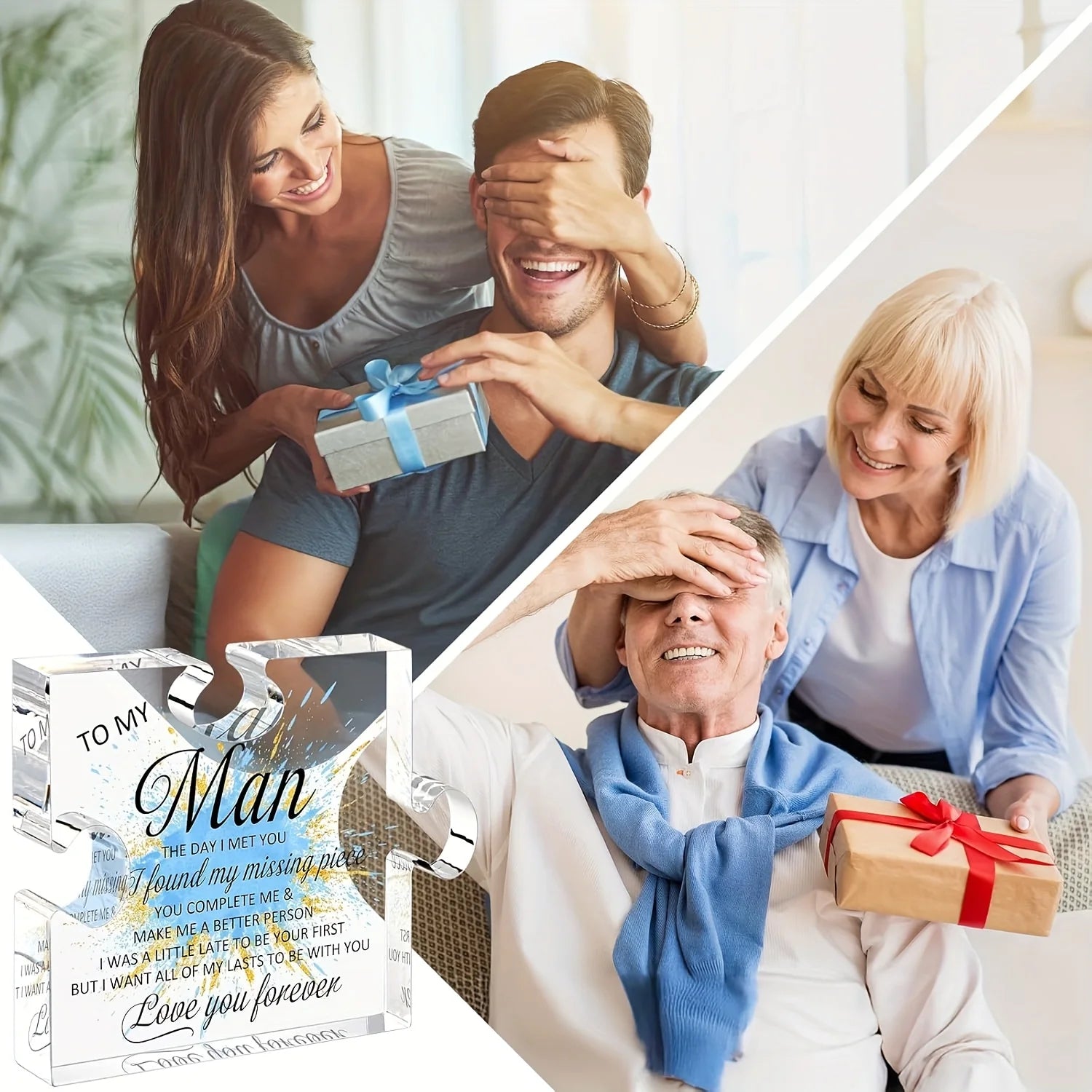 To My Man” Romantic Gift — Heartfelt Keepsake for Husband, Boyfriend & Partner