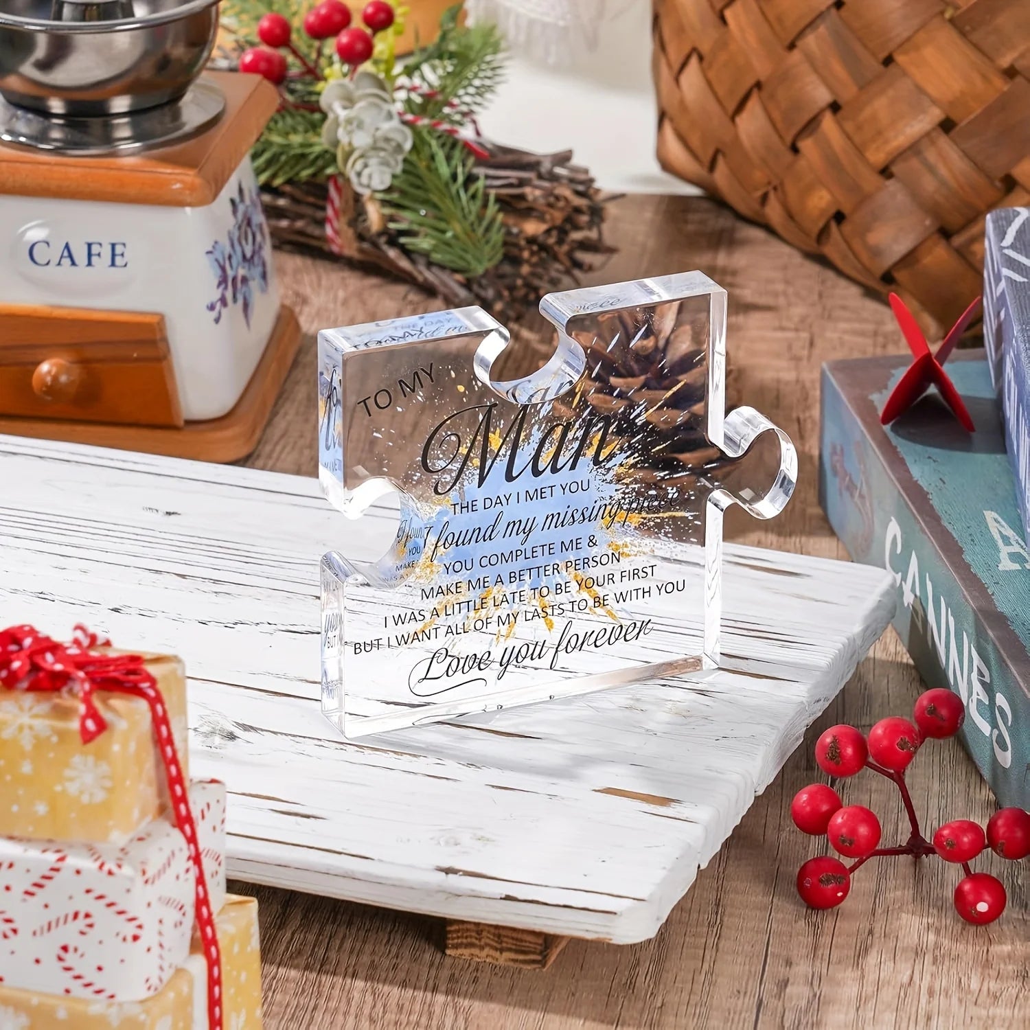 To My Man” Romantic Gift — Heartfelt Keepsake for Husband, Boyfriend & Partner