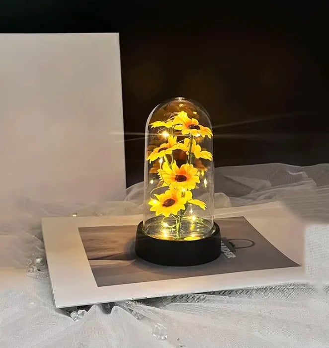 Graduation season gift small sunflower plastic set Mother's Day send wife send mother Valentine's Day eternal flower gift Birthd