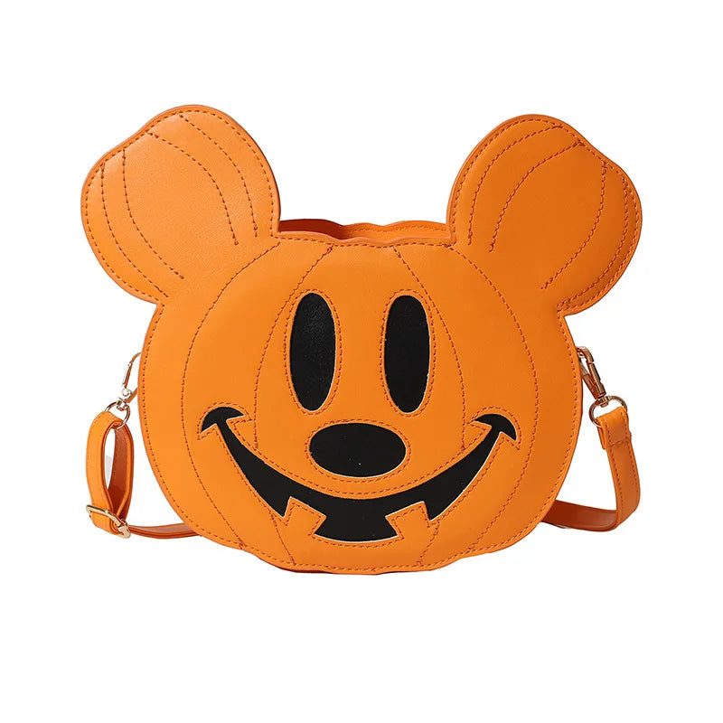 Anime Halloween Pumpkin Crossbody Bag — Cute Cartoon Oval Zipper Shoulder Bag, Perfect Gift for Fall & Cosplay