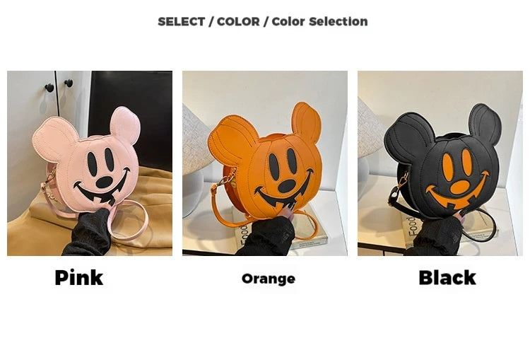 Anime Halloween Pumpkin Crossbody Bag — Cute Cartoon Oval Zipper Shoulder Bag, Perfect Gift for Fall & Cosplay