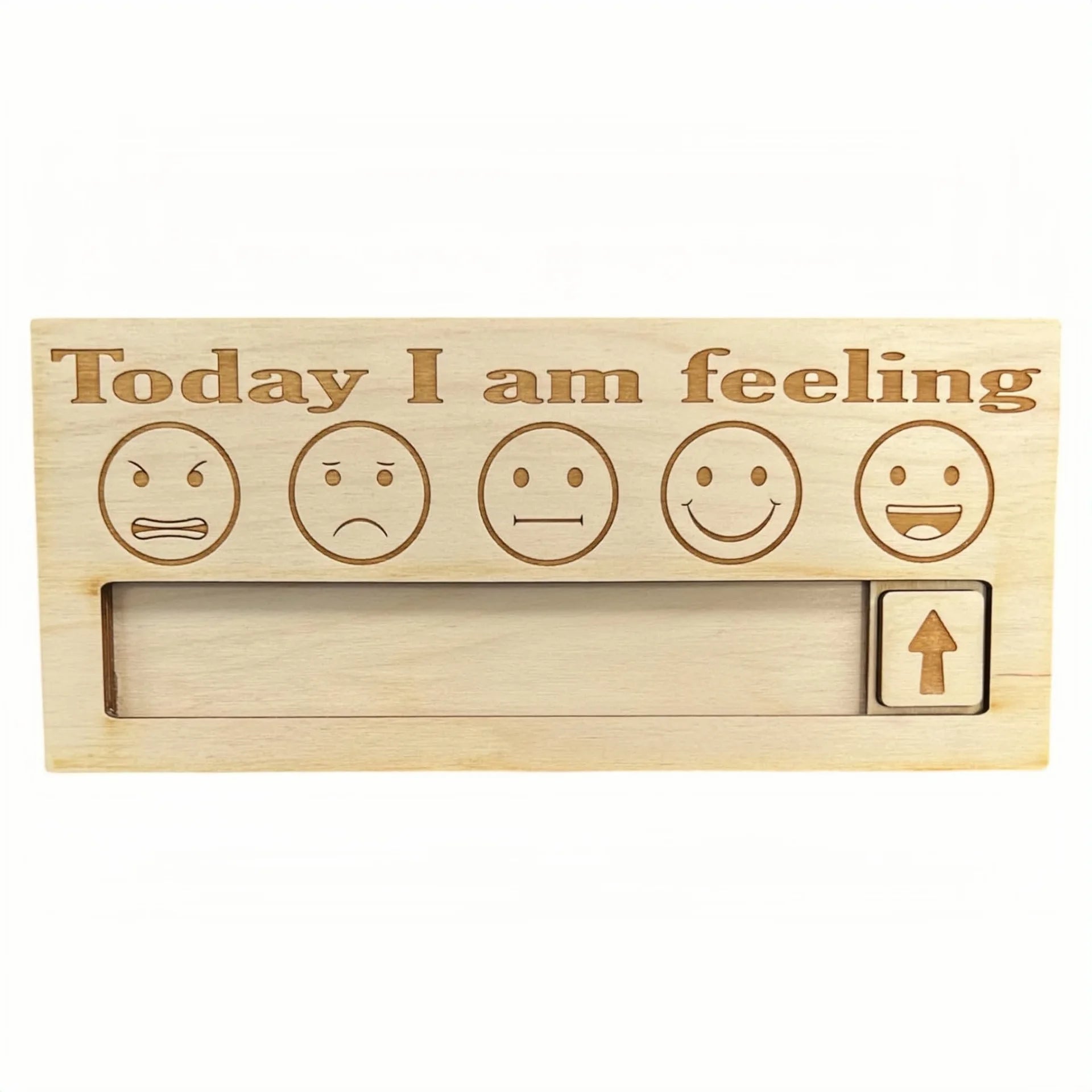 Wooden Mood Barometer — “How I Feel Today” Emotion Indicator & Funny Gift for Friends, Couples & Office