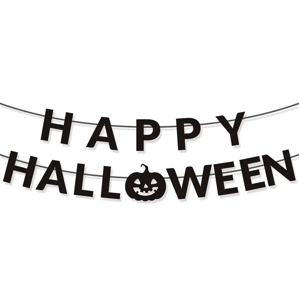 Halloween Party Decorations HAPPY HALLOWEEN Accessories Ghost Banner, Supplies Bat Party Halloween Backdrop Pumpkin, Hangin T6E9