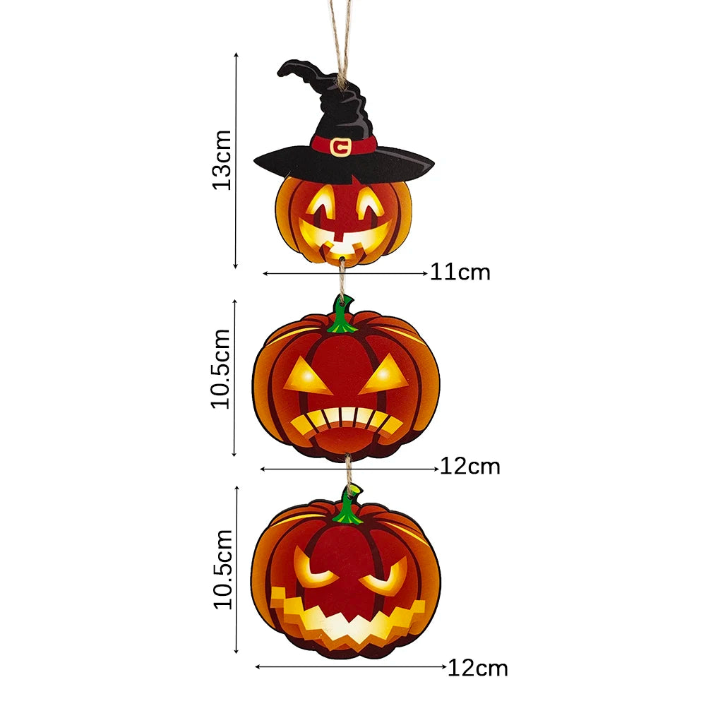 Wooden Halloween Hanging Ornaments — Pumpkin, Boo, Ghost & Trick-Or-Treat Door Pendants (DIY Décor)