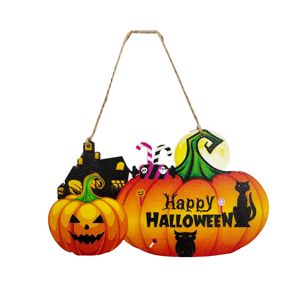 Wooden Halloween Hanging Ornaments — Pumpkin, Boo, Ghost & Trick-Or-Treat Door Pendants (DIY Décor)