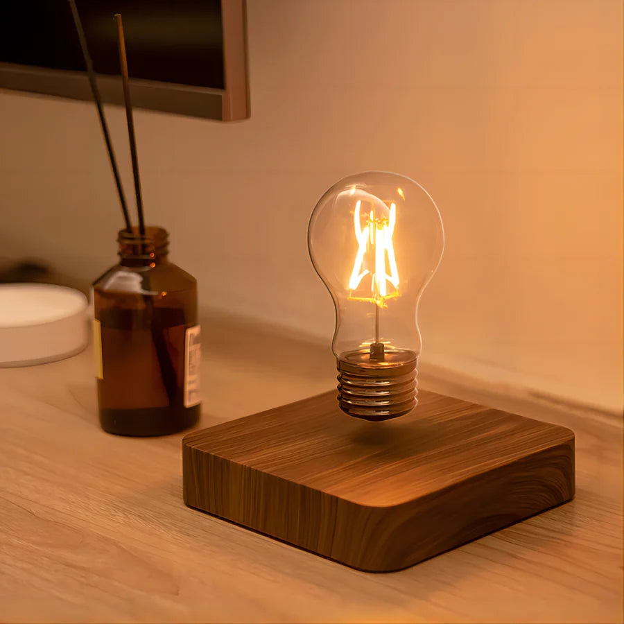 LevitaGlass™ Magnetic Levitating LED Bulb — Ambient Desk Lamp & Novelty Home Decor