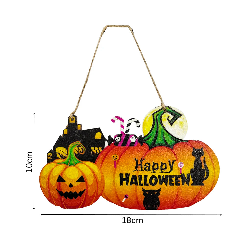 Wooden Halloween Hanging Ornaments — Pumpkin, Boo, Ghost & Trick-Or-Treat Door Pendants (DIY Décor)
