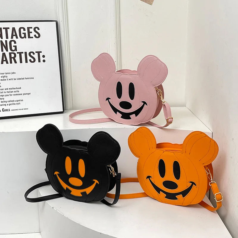Anime Halloween Pumpkin Crossbody Bag — Cute Cartoon Oval Zipper Shoulder Bag, Perfect Gift for Fall & Cosplay