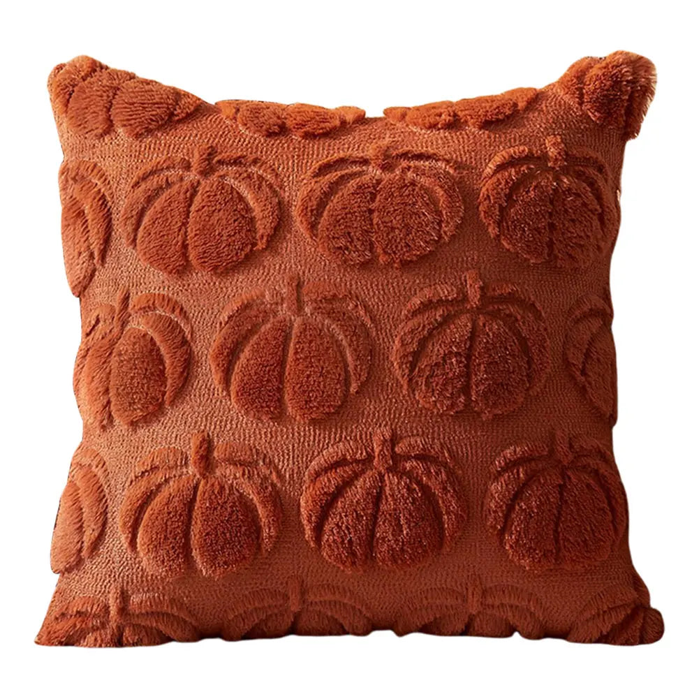 Halloween Ghost & Pumpkin Pillowcase — Washable Throw Pillow Cover for Festive Home Décor