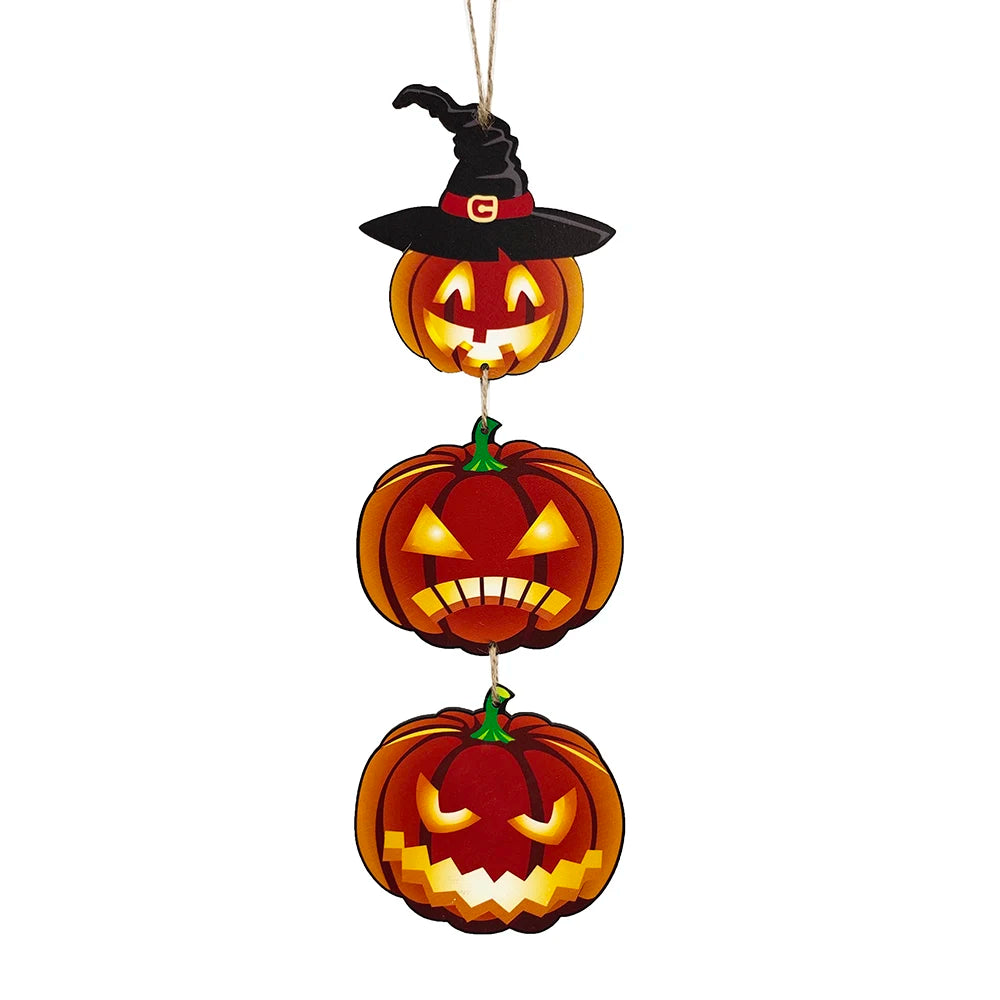 Wooden Halloween Hanging Ornaments — Pumpkin, Boo, Ghost & Trick-Or-Treat Door Pendants (DIY Décor)