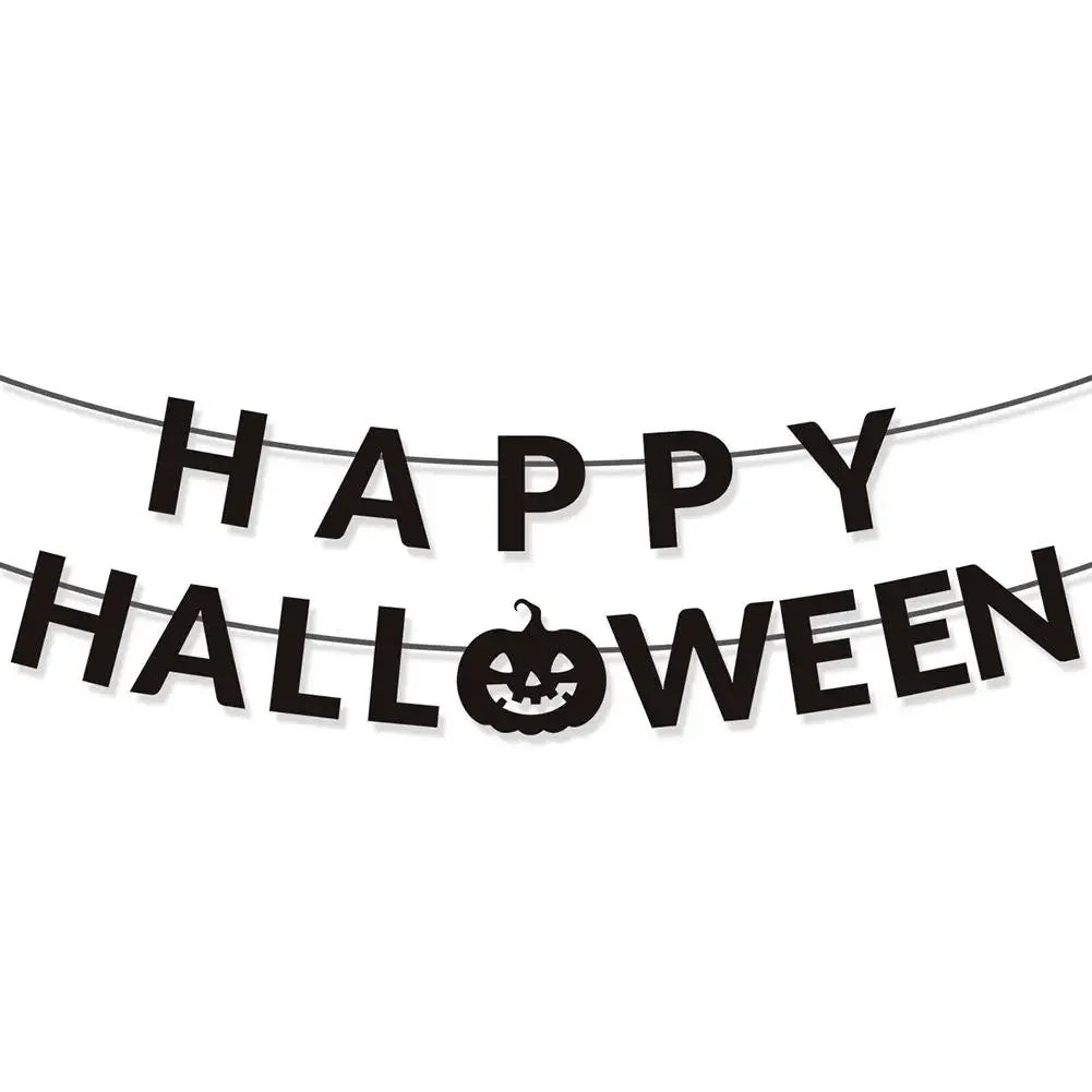 Halloween Party Decorations HAPPY HALLOWEEN Accessories Ghost Banner, Supplies Bat Party Halloween Backdrop Pumpkin, Hangin T6E9