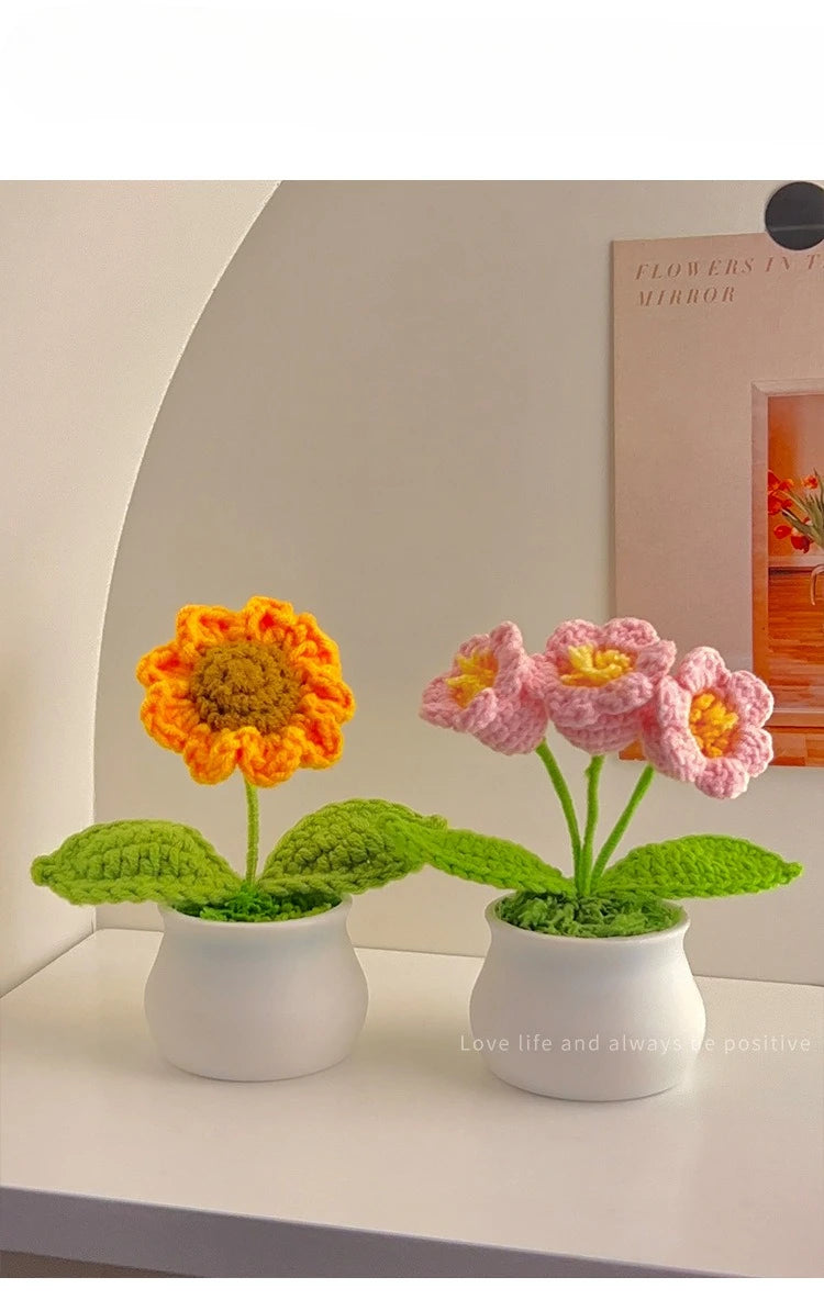 Hand-Woven Sunflower Bouquet — Creative Keepsake for Girlfriend, Car & Table Décor Gift