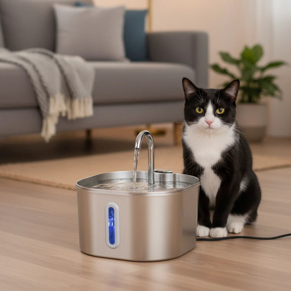 Protect your cat from dehydration and urinary emergencies with the Purrflow Fountain