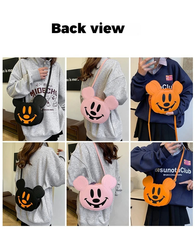 Anime Halloween Pumpkin Crossbody Bag — Cute Cartoon Oval Zipper Shoulder Bag, Perfect Gift for Fall & Cosplay
