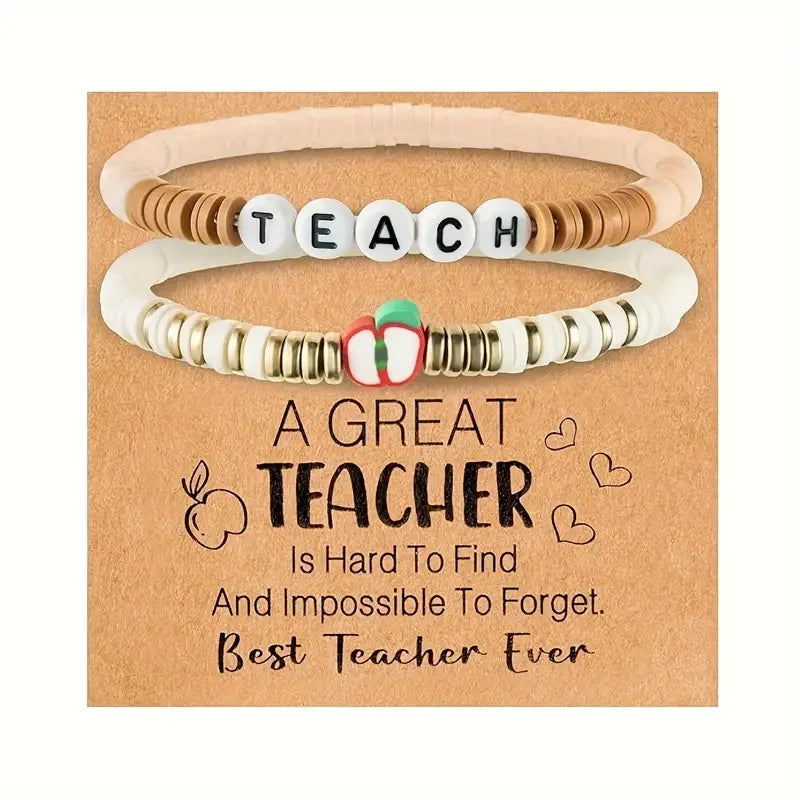 Teacher Appreciation Bracelet — Inspirational Gift for Teachers, Graduation & Thank You