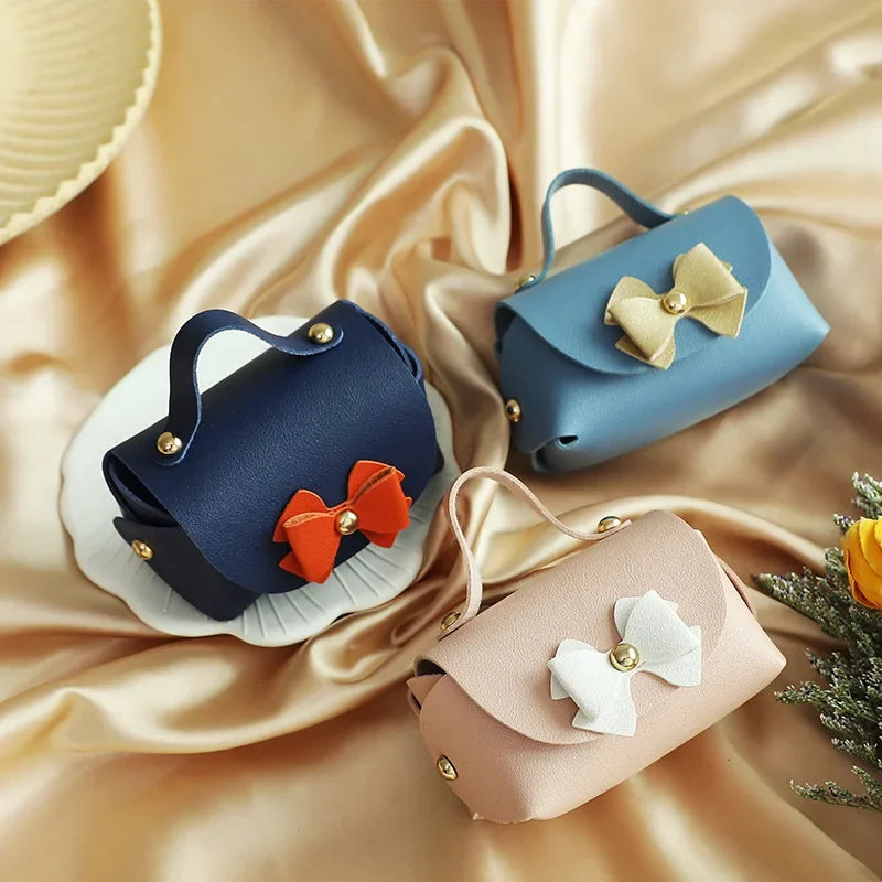 Wedding Gifts For Guests Mini Handbag Gift Bags Packaging Baby Shower Bags Cosmetic Lipstick Perfume Packaging Leather Bag