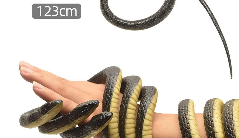Realistic Flexible Snake Toy (1.2 m) — Rubber Prank Prop & Halloween Décor