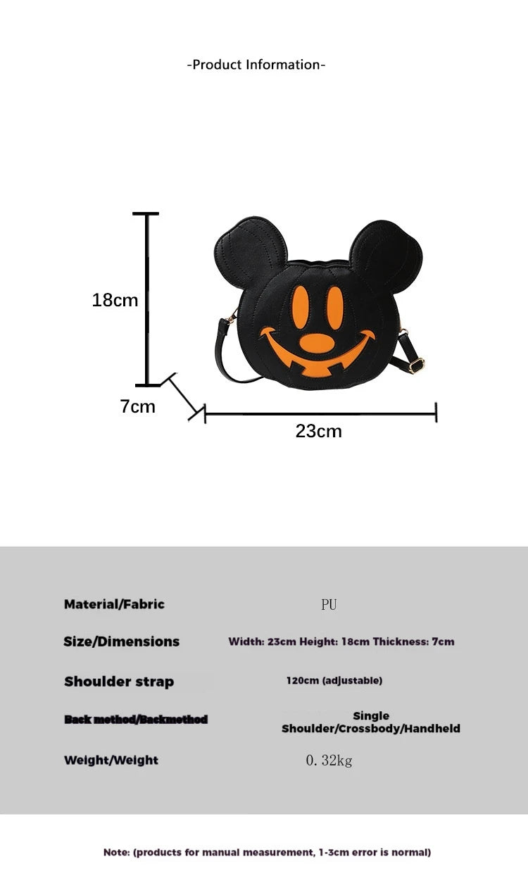 Anime Halloween Pumpkin Crossbody Bag — Cute Cartoon Oval Zipper Shoulder Bag, Perfect Gift for Fall & Cosplay