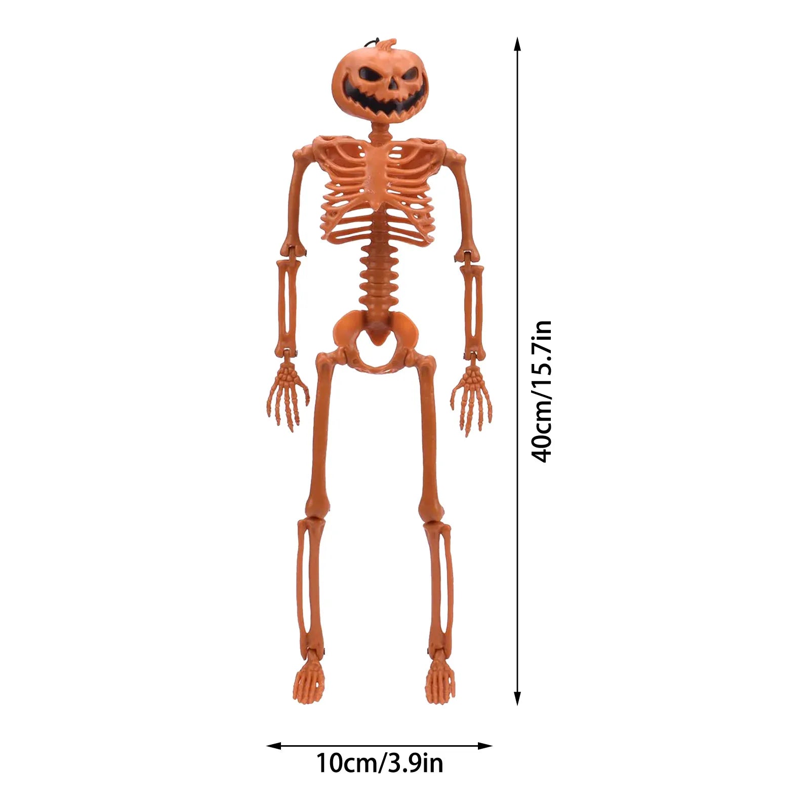 Person-Size Hanging Skeleton Prop — Poseable Full-Body Halloween Decoration & Haunted House Display