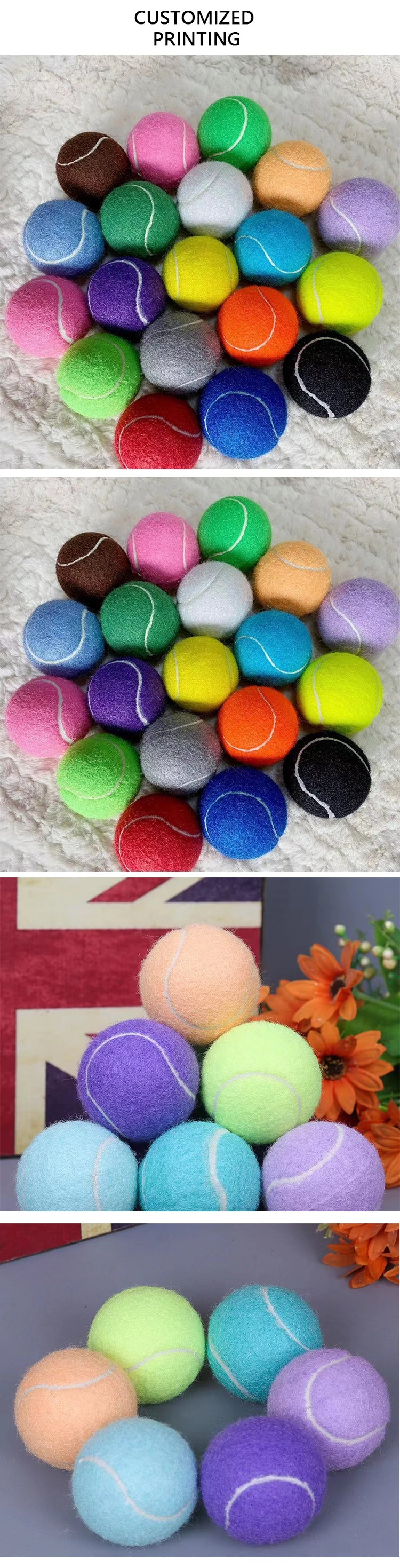 Dog Birthday Gift Customized Print LOGO Pet  Logo Walk Play Tennis Pet Toy Balls