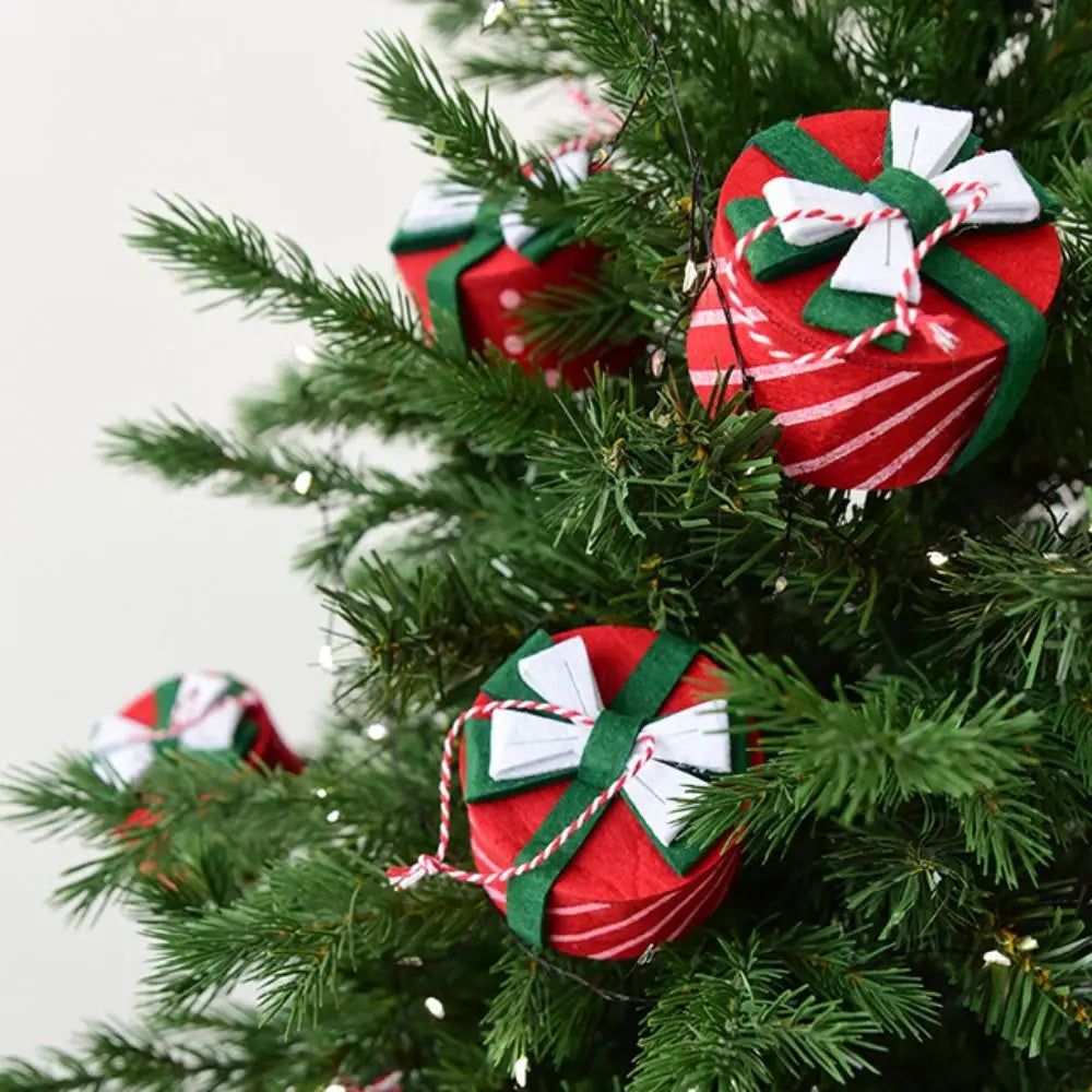 Gift Box Christmas Decoration Small Mini Mini Christmas Gift Pack Handmade Vintage Christmas Tree Decoration Party Decor