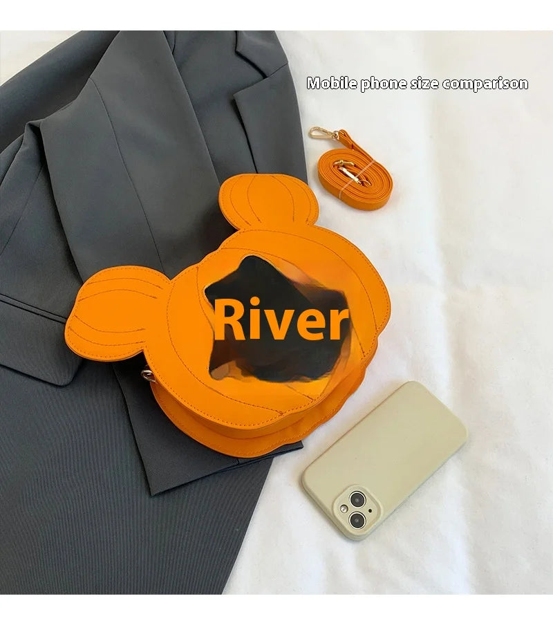 Anime Halloween Pumpkin Crossbody Bag — Cute Cartoon Oval Zipper Shoulder Bag, Perfect Gift for Fall & Cosplay