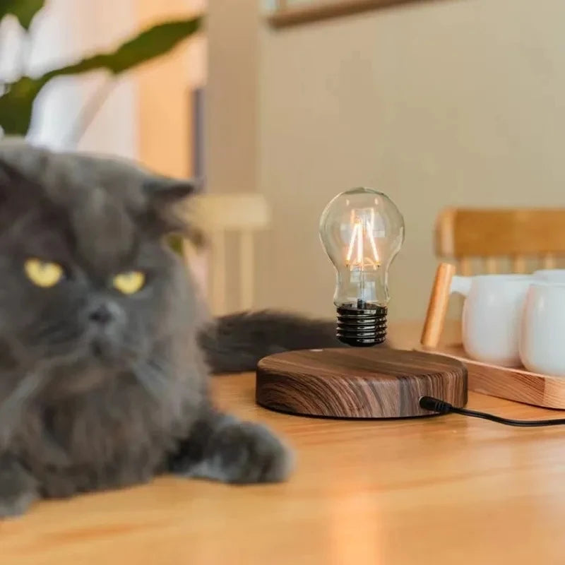 LevitaGlass™ Magnetic Levitating LED Bulb — Ambient Desk Lamp & Novelty Home Decor