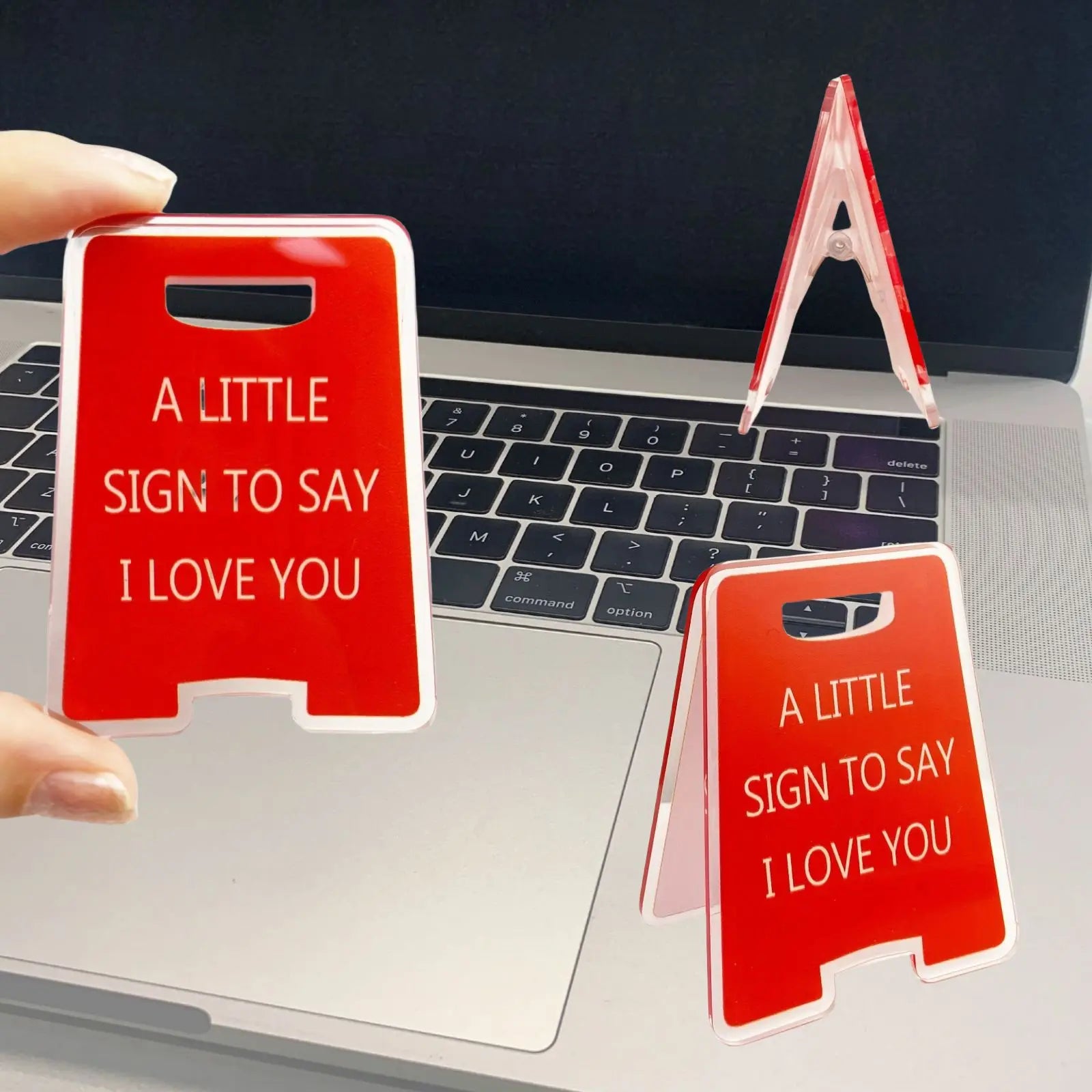 Romantic ‘I Love You’ Sign — Couple’s Gift & Stocking Stuffer for Him or Her (Valentine’s Day, Anniversary)