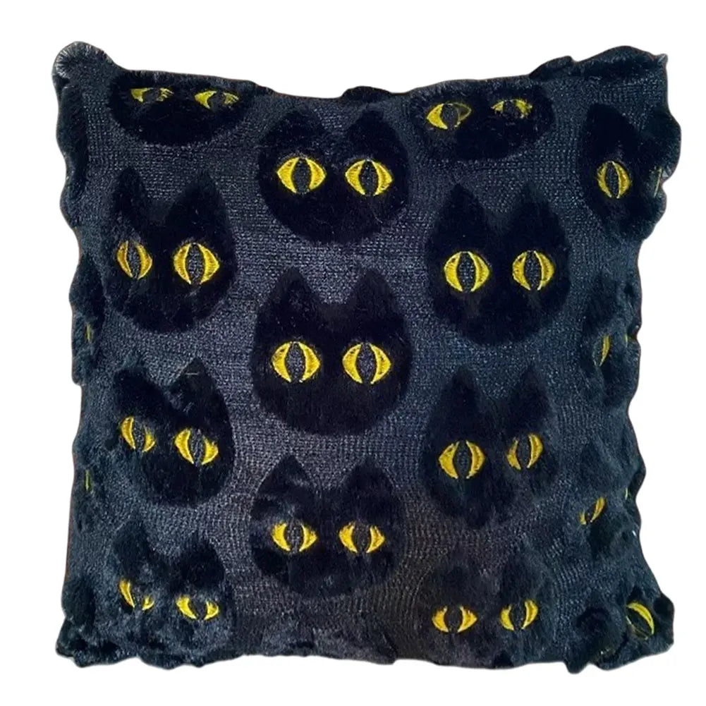 Halloween Ghost & Pumpkin Pillowcase — Washable Throw Pillow Cover for Festive Home Décor